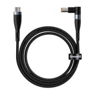 Cablu pentru incarcare Baseus Magnetic Zinc Angled, USB Type-C/DC, 7.9x5.5mm, 100W, 2m, Negru