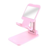 Suport telefon si tablete pliabil Orico MPHJ-PK-BP, reglare 135 grade, cu oglinda, Roz