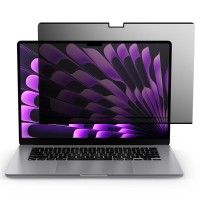 Folie protectie Spigen SafeView Privacy compatibila cu MacBook Air 15 inch 2023 Black