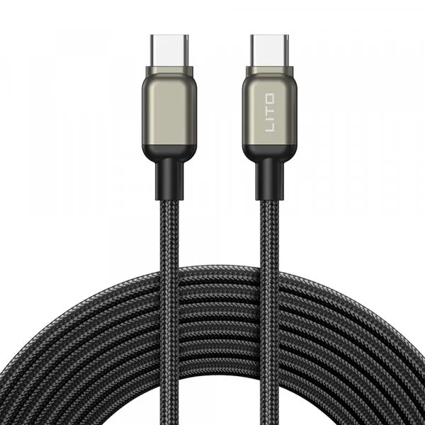 LITO Cablu Date si Incarcare USB-C - USB-C Lito LD17, 100W, 1m, Negru