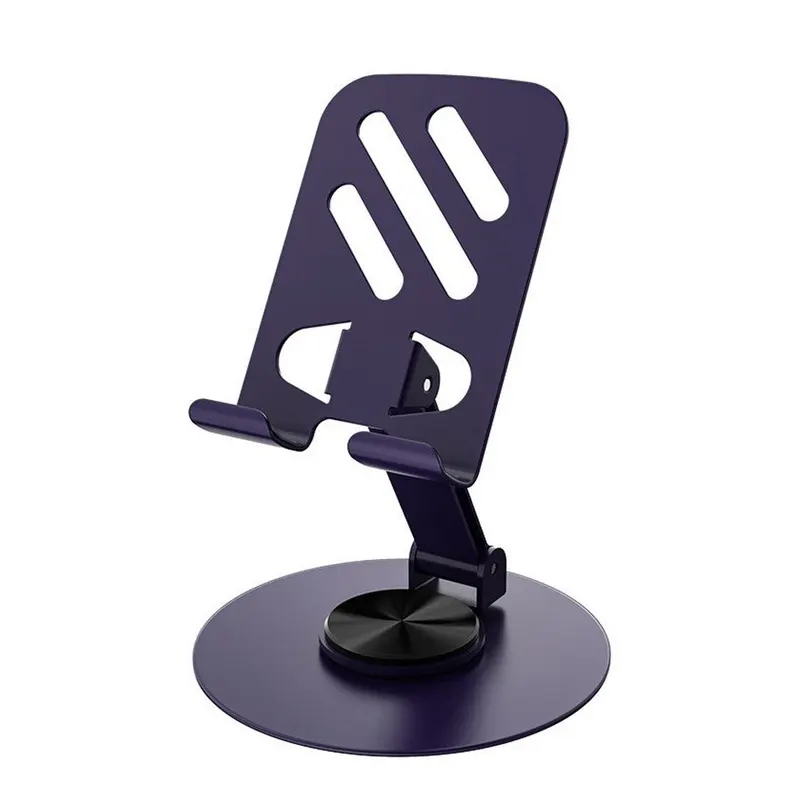 Suport rotativ pentru telefon, Flippy, Complet Metalic, Pliabil, Design Modern pentru Desktop, Multifunctional