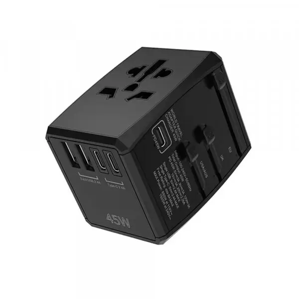 techsuit Incarcator Retea Techsuit HHT905 Travel, 45W, 3A, 2 x USB-A - 2 x USB-C, Negru