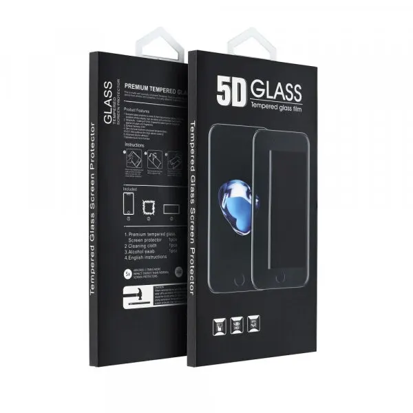OEM Folie de protectie Ecran Matte OEM pentru Apple iPhone 17, Sticla Securizata, Full Glue, 5D, Neagra