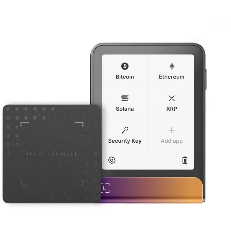 Ledger Portofel hardware criptomonede Ledger Flex cu Recovery Key, ecran E Ink 2.8 inch, Bluetooth, USB-C, Ferro Fuchsia