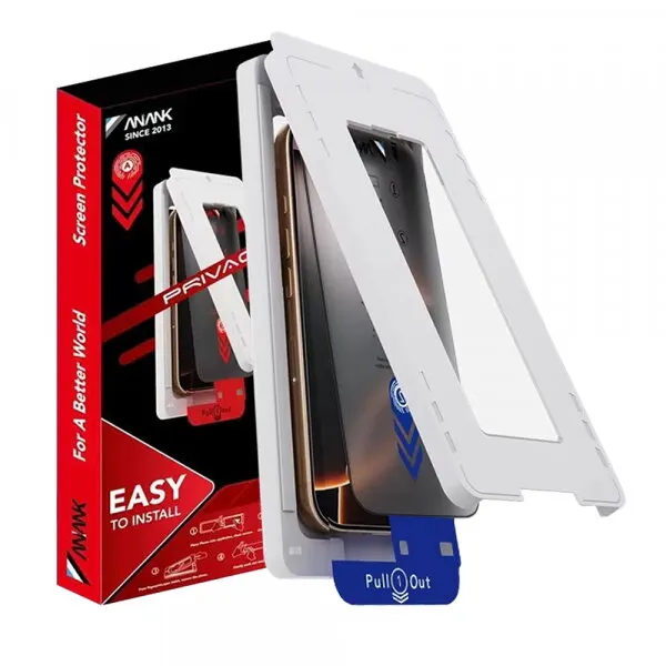 Anank Folie de protectie Ecran Privacy Anank 2X Reinforced pentru Apple iPhone 15 Pro, Sticla Securizata, Full Glue, 2.5D
