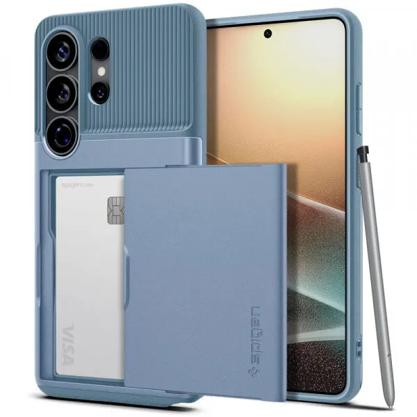Spigen Husa pentru Samsung Galaxy S26 Ultra S948, Spigen, Slim Armor CS, Bleu ACS11225