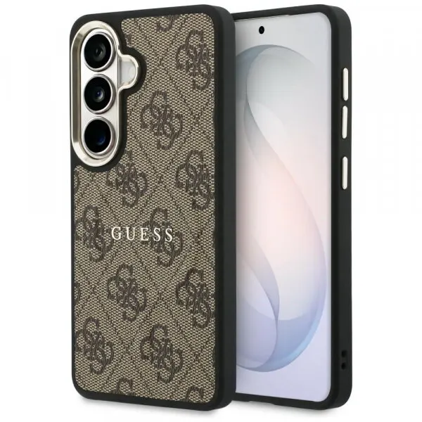 Guess Husa MagSafe pentru Samsung Galaxy S26 S942, Guess, 4G Embossed Ring, Maro