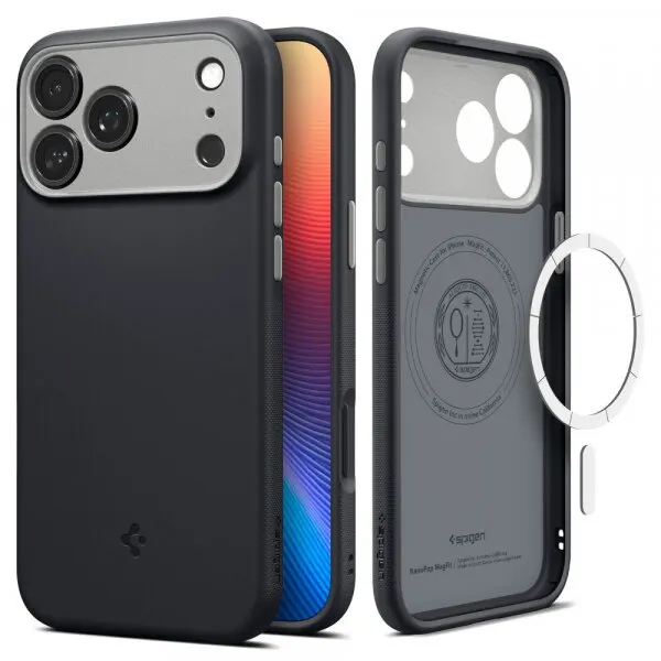 Spigen Husa MagSafe pentru Apple iPhone 17 Pro, Spigen, Caseology Nano Pop, Neagra ACS10328