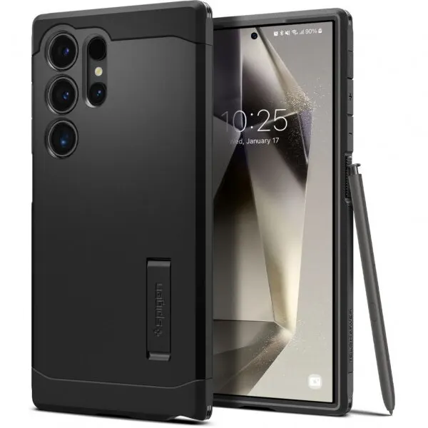 Spigen Husa pentru Samsung Galaxy S24 Ultra S928, Spigen, Tough Armor, Neagra ACS07300