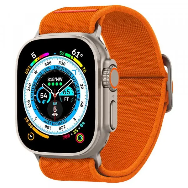 Spigen Curea Spigen Fit Lite Ultra pentru Apple Watch 49mm / 46mm / 45mm / 44mm / 42mm Series, Portocalie AMP05986