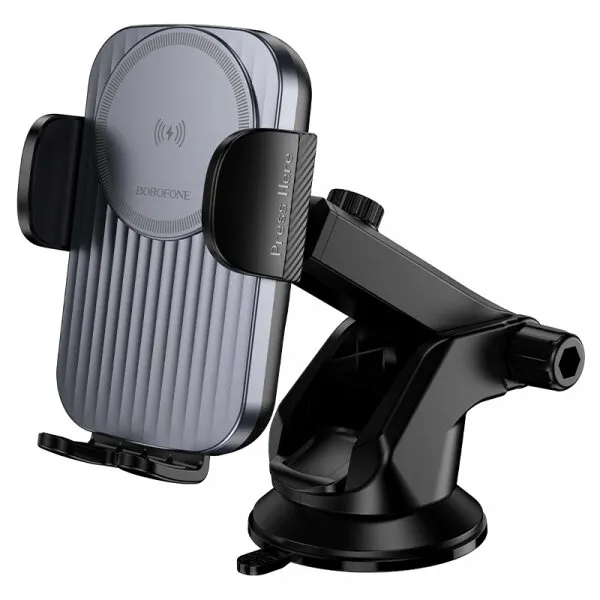 Borofone Incarcator Auto Wireless Borofone BH222 Leading, 15W, 1.67A, Negru