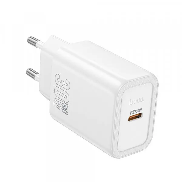 HOCO Incarcator Retea HOCO N62, 30W, 3A, 1 x USB-C, Alb