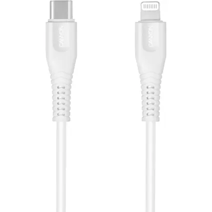 Canyon Cablu de date Canyon CNS-MFIC4W, USB-C - Lightning, 1,2m, Alb