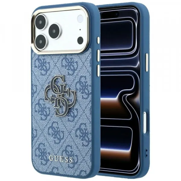 Guess Husa pentru Apple iPhone 18 Pro / 17 Pro, Guess, 4G Big Resin Logo, Albastra