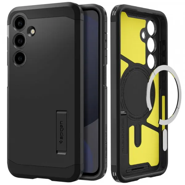 Spigen Husa MagSafe pentru Samsung Galaxy S24 FE S721, Spigen, Tough Armor, Neagra ACS08625