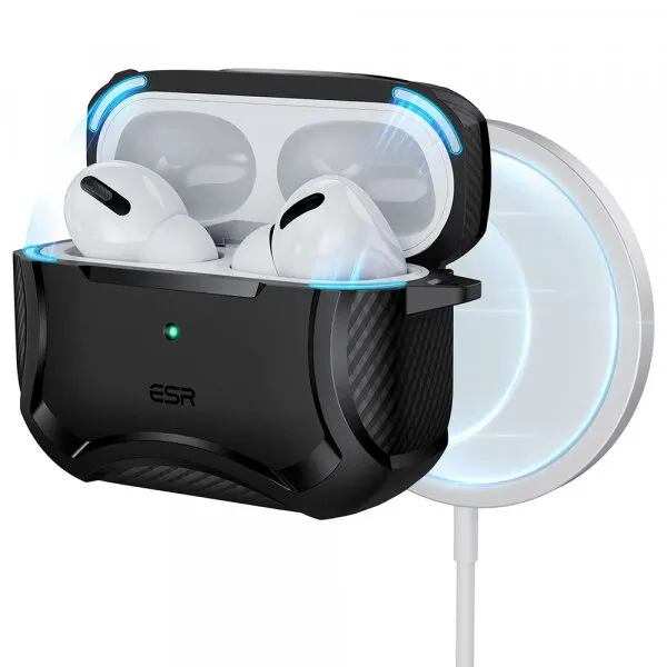 ESR Husa ESR Cyber Armor Tough pentru Apple AirPods Pro Series, Neagra