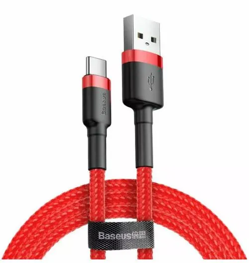 Cablu de date Baseus Cafule, USB la USB-C, Quick Charge , 3A, 1m (Rosu)
