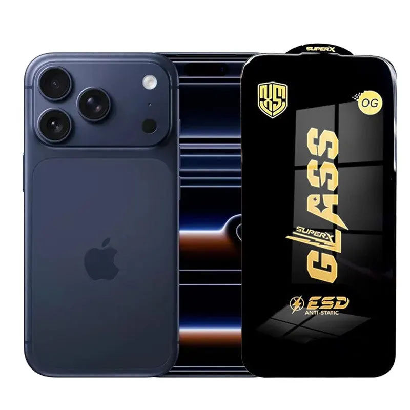 Flippy, Folie de Protectie pentru iPhone 17 Pro, Flippy, Sticla Securizata ESD, Margini Negre