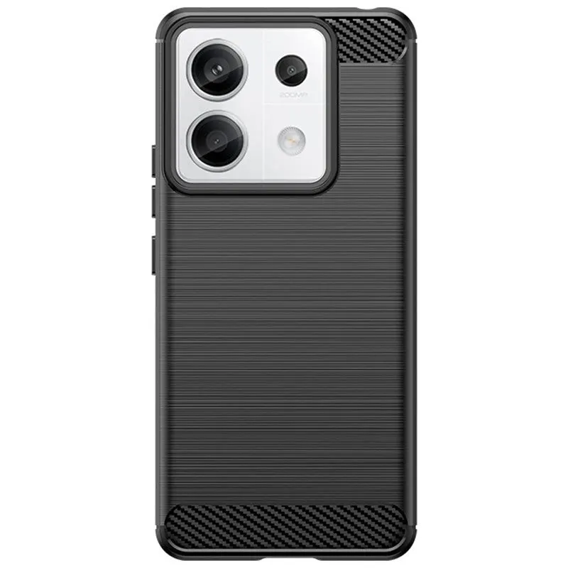 Husa de Protectie pentru Xiaomi Redmi Note 13 Pro, Flippy, Protectie 360, din TPU cu element de Carbon, Anti Alunecare