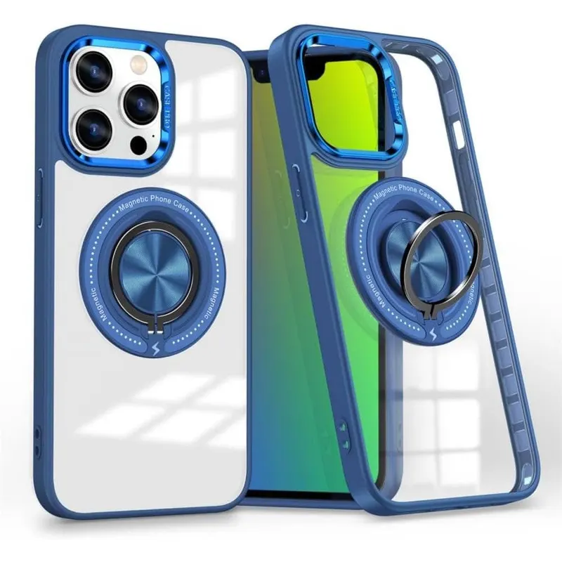 Husa de Protectie TPU, Flippy, pentru iPhone 16 Pro Max, cu Incarcare Wireless, Tehnologie Magsafe, Inel Magnetic