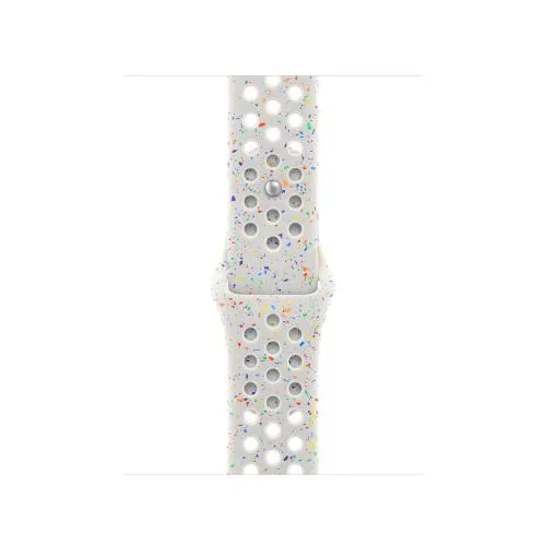 Curea Smartwatch Apple MC1W4ZM/A pentru Watch 40mm, Nike Sport Band, M/L (Alb)