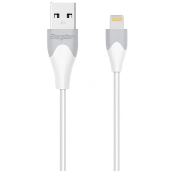 Energizer Cablu de date Energizer, USB-A la Lightning, compatibil Apple, lungime 1.2 m, Alb
