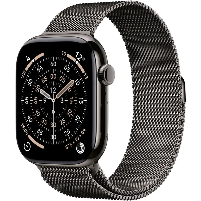 Apple Apple Watch 11 GPS + Cellular, Carcasa Slate Titanium 46mm, Slate Milanese Loop - S/M