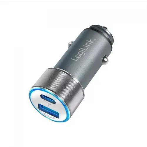logilink Adaptor, LogiLink, 1x USB-C PD, 1x USB-A QC, 36 W, Argintiu