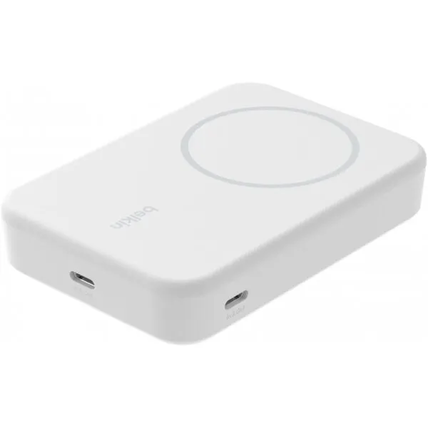 Belkin Baterie Externa Wireless Belkin BPD008btWH, BoostCharge Pro with Kickstand, 10000mAh, 15W, FQI, 1 x QI - 1 x USB-C, Alba