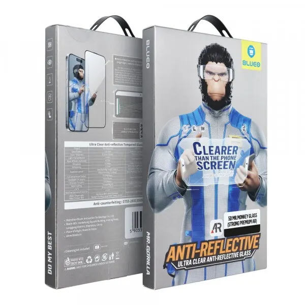 Blueo Folie de protectie Ecran Blueo pentru Apple iPhone 16, Sticla Securizata, Full Glue, 5D, Neagra