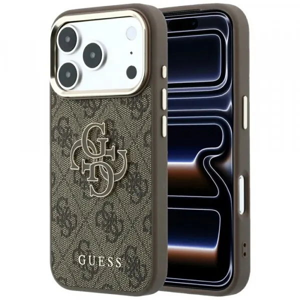 Guess Husa pentru Apple iPhone 18 Pro Max / 17 Pro Max, Guess, 4G Big Resin Logo, Maro