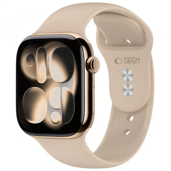 Tech-Protect Curea Tech-Protect Silicone pentru Apple Watch 49mm / 46mm / 45mm / 44mm Series, Bej
