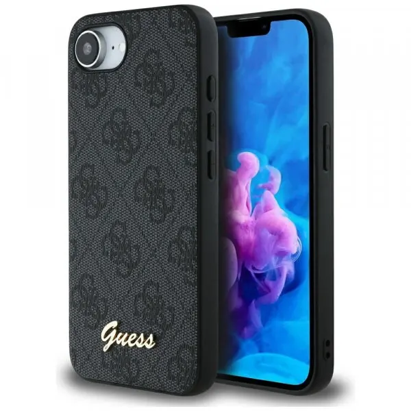 Guess Husa pentru Apple iPhone 17e / 16e, Guess, 4G Script Logo, Neagra