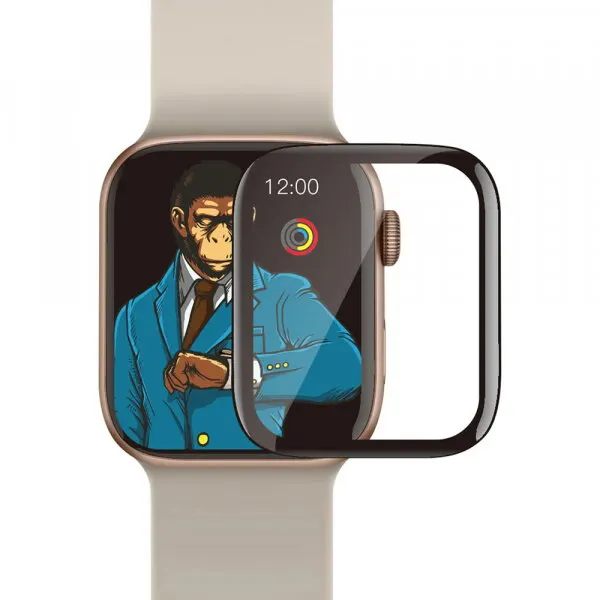 Blueo Folie Protectie Blueo High Molecule pentru Apple Watch 8 / 7 45mm Series, Sticla Securizata, Neagra