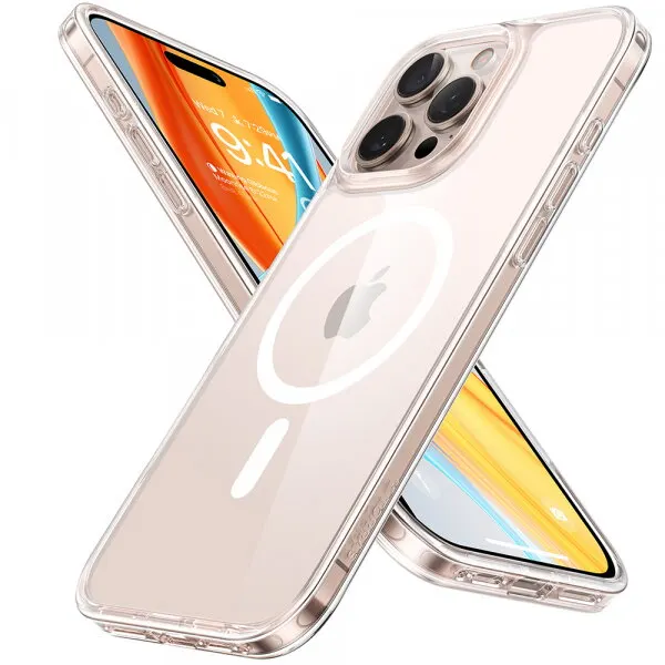 Torras Husa MagSafe pentru Apple iPhone 16 Pro, Torras, Diamond, Transparenta