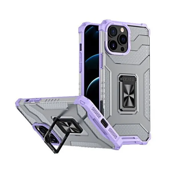 Flippy, Husa de protectie Flippy compatibila cu Apple iPhone 13 Pro Max Acrylic Armor cu suport Mov