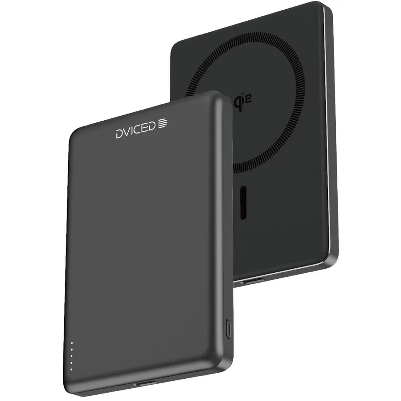 Dviced Acumulator extern Dviced DV400008 Qi2 Ultrathin, Wireless, 15 W, MagSafe, 5000mAh (Negru)