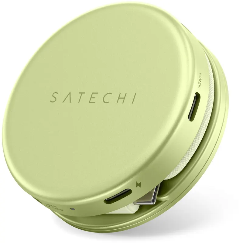 Satechi Satechi OntheGo 5-in-1 Multiport Adapter (1x HDMI 4K 60Hz, 1x USB-C up to 5 Gbps, 1x USB-A 3.0 up to 5 Gbps, 1xUSB-C PD60W, 1x SD card reader) - Citrus