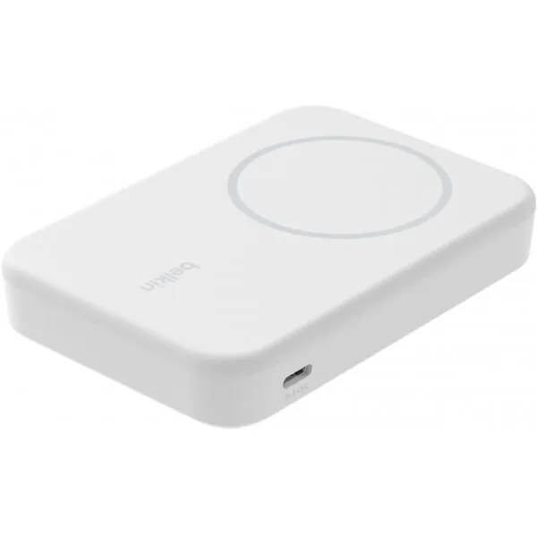 Belkin Baterie Externa Wireless Belkin BPD007btWH, BoostCharge Pro with Kickstand, 8000mAh, 15W, FQI, 1 x QI - 1 x USB-C, Alba