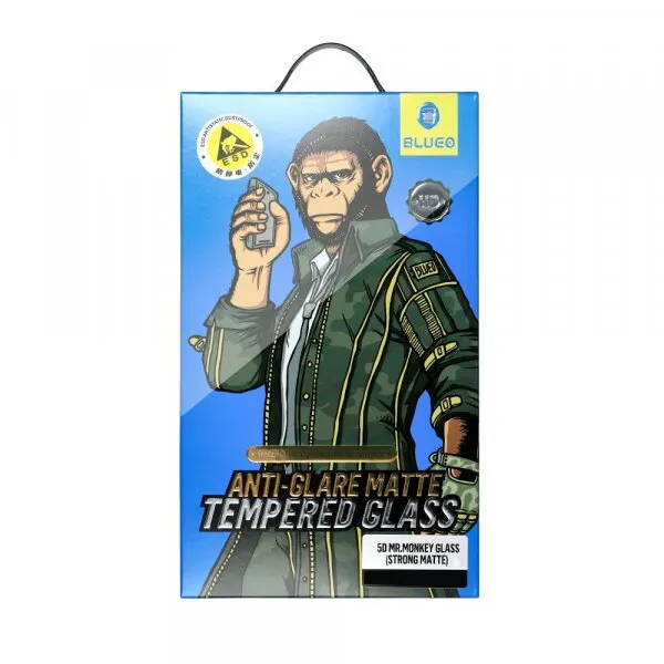 Blueo Folie de protectie Ecran Blueo pentru Apple iPhone 15 Pro Max, Sticla Securizata, Full Glue, 5D, Neagra