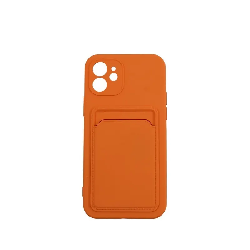 Flippy, Husa protectie Flippy cu suport card compatibila cu Apple iPhone 12 Portocaliu
