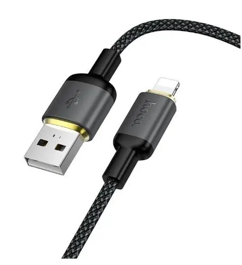Cablu Date si Incarcare USB-A - Lightning HOCO X128 Benefit, 10W, 1m, Negru