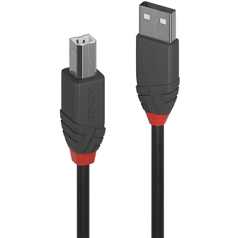 Lindy Cablu Lindy USB A-USB B Anthra , 1m , negru