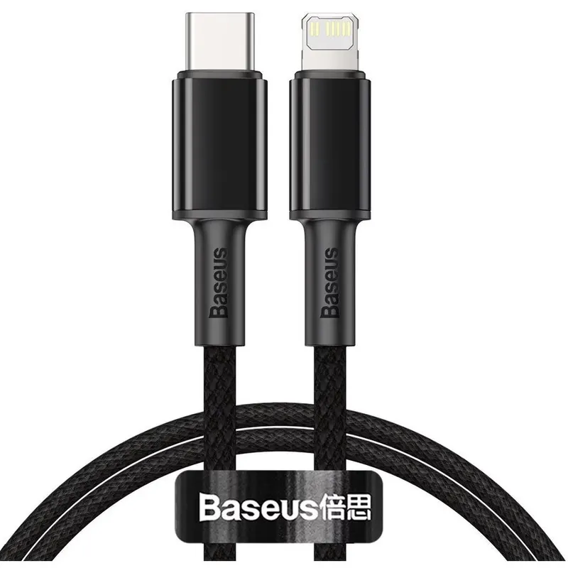 BASEUS Cablu Cablu impletit de inalta densitate Baseus tip C la Lightning, PD, 20W, 2m (negru)