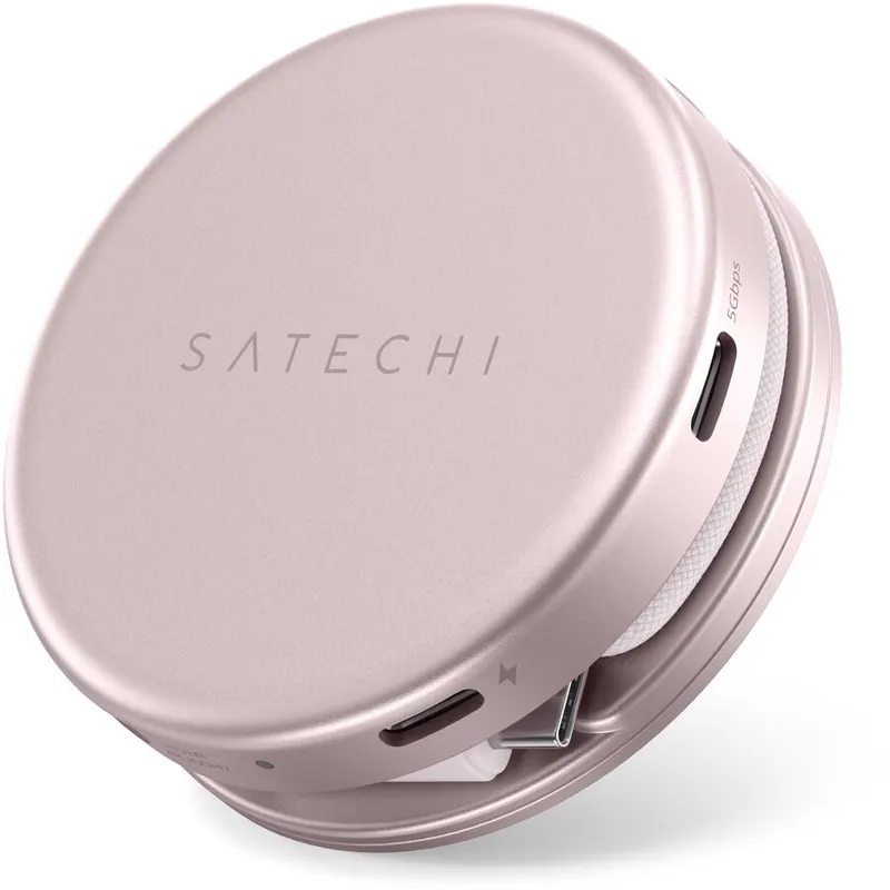 Satechi Satechi OntheGo 5-in-1 Multiport Adapter (1x HDMI 4K 60Hz, 1x USB-C up to 5 Gbps, 1x USB-A 3.0 up to 5 Gbps, 1xUSB-C PD60W, 1x SD card reader) - Blush