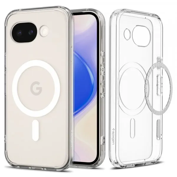 Spigen Husa MagSafe pentru Google Pixel 10a, Spigen, Ultra Hybrid, Transparenta Alba ACS11276