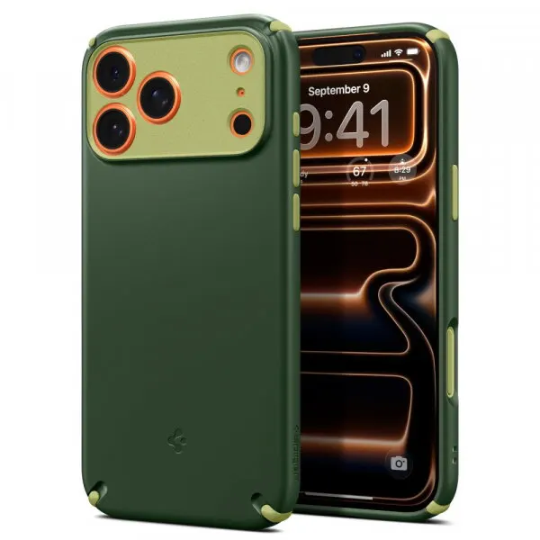 Spigen Husa MagSafe pentru Apple iPhone 17 Pro, Spigen, Caseology Nano Pop Hybrid, Verde ACS11150