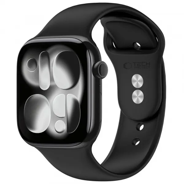 Tech-Protect Curea Tech-Protect Silicone pentru Apple Watch 49mm / 46mm / 45mm / 44mm Series, Neagra