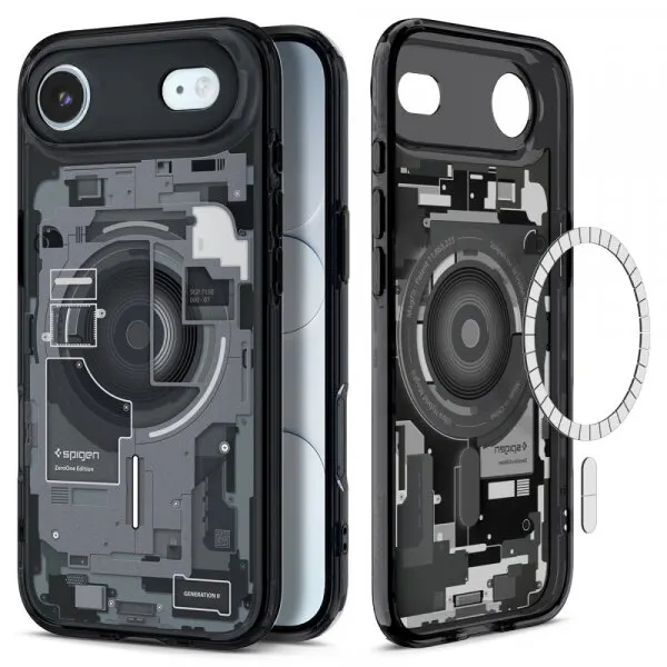 Spigen Husa MagSafe pentru Apple iPhone 17 Air, Spigen, Ultra Hybrid Zero One, Neagra ACS10320