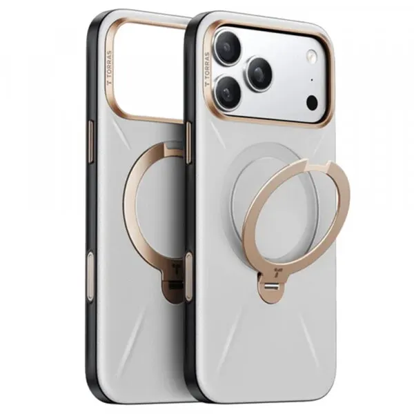 Torras Husa MagSafe pentru Apple iPhone 17 Pro, Torras, QPRO Leather, Gri